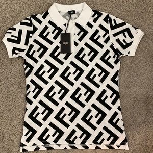 FENDI ROMA short sleeve polo.